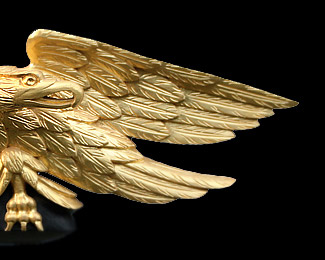 American Colonial Federal Eagle hand carved with wood side 2