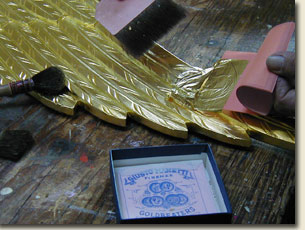 image of eagle ready to have gild applied