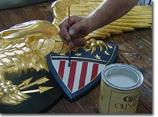 image of eagle being painted