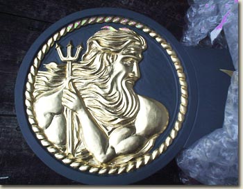 image of handcarved neptune
